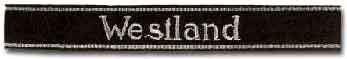 "Westland" Cufftitle.  Image courtesy of Erwin Meinsma (Nederland)