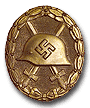 Wound Badge in Gold. Received by a combatant after the fifth wound. Courtesy of Bill Shea.